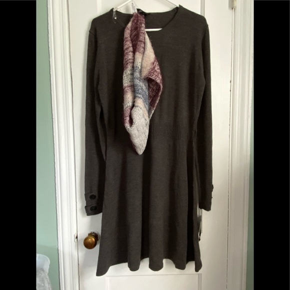 NWT - ID BYER Sweaterdress with round neck and infinity scarf XXL - Picture 1 of 12